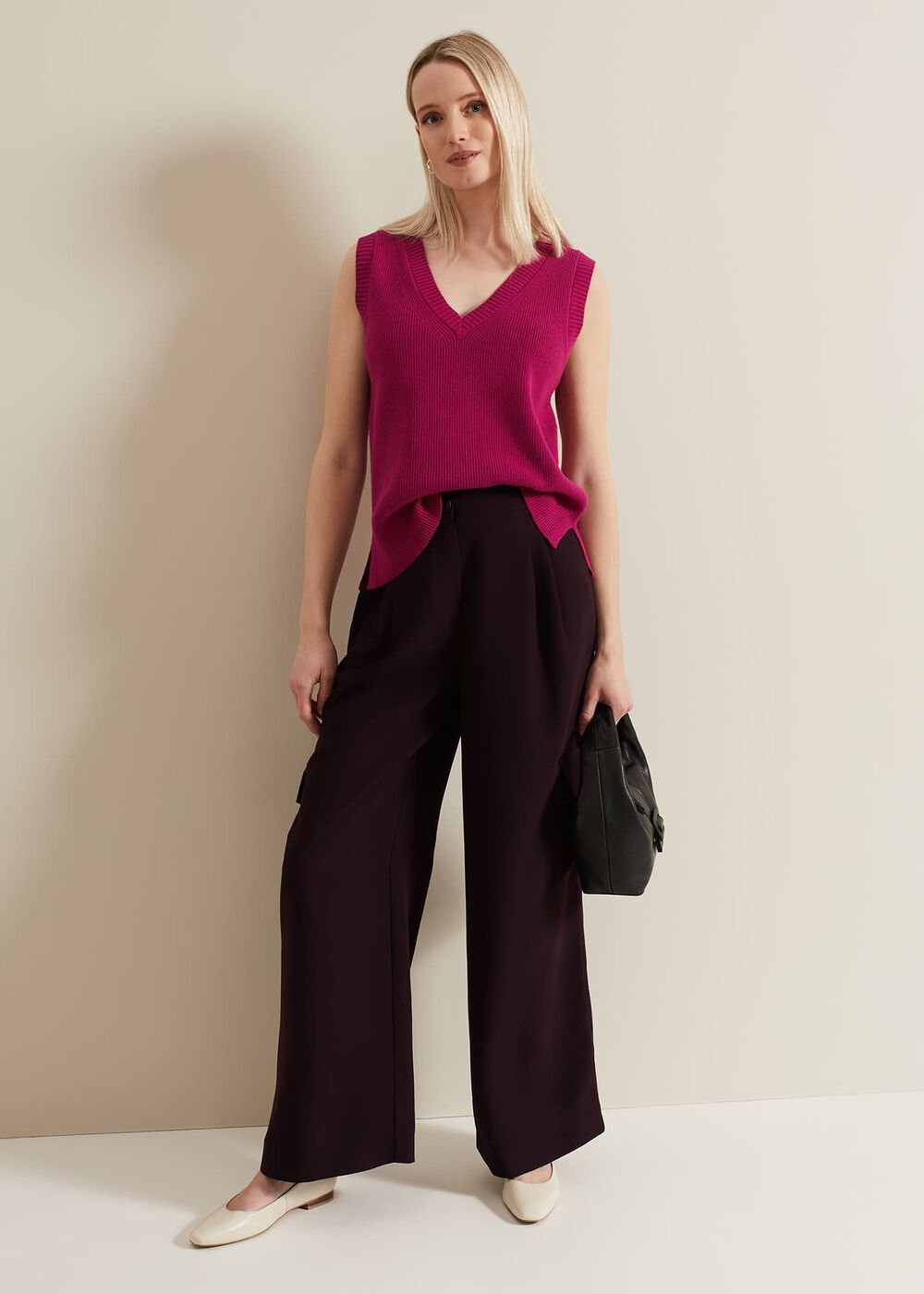Marianna V Neck Tank - Purple