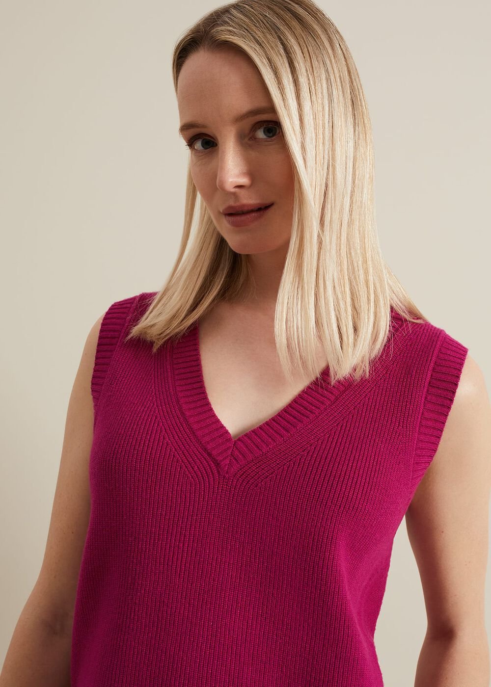 Marianna V Neck Tank - Purple