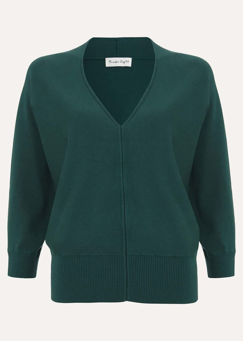 Gina V Neck Batwing Jumper - Green