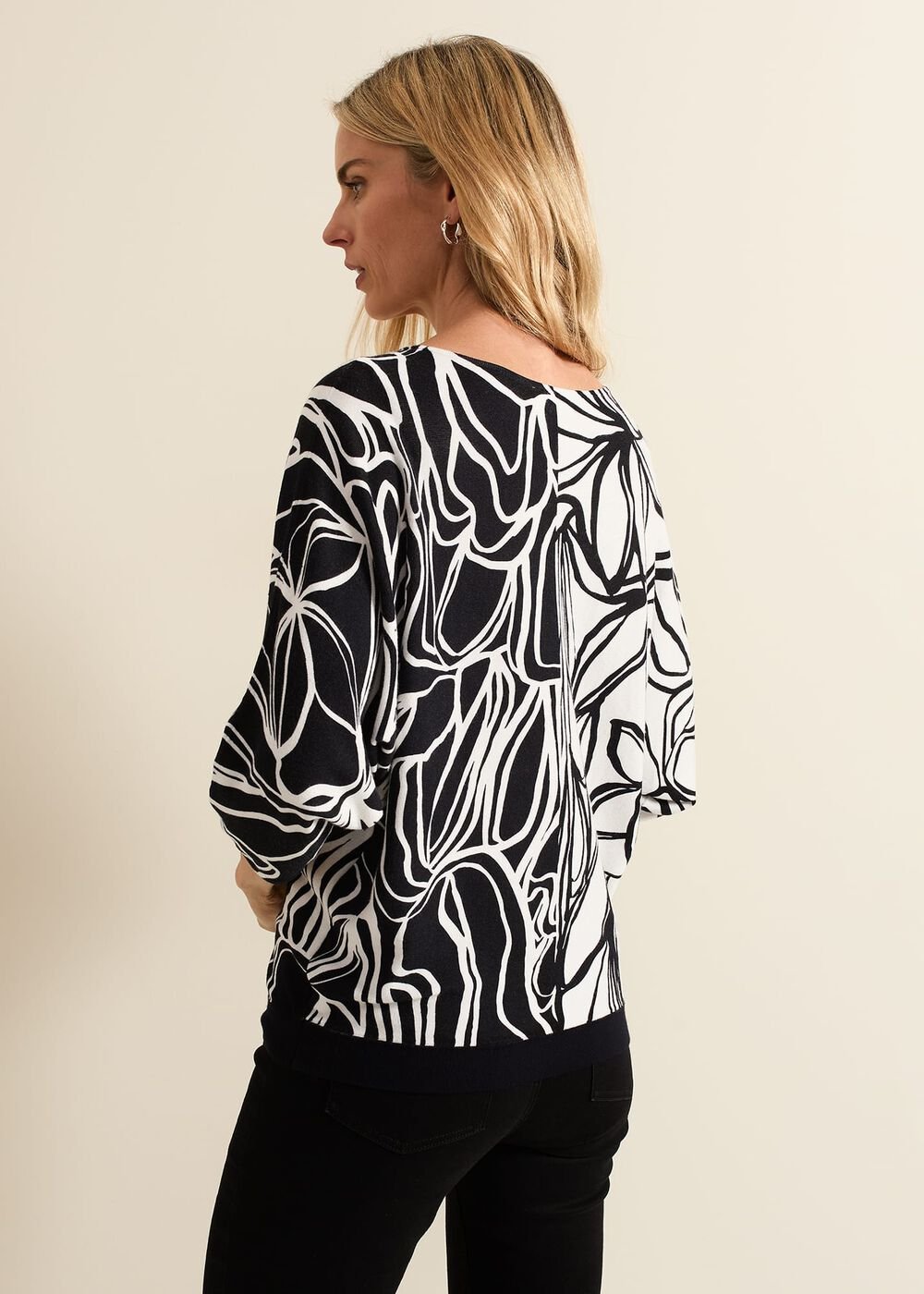 Ava Floral Print Colour Block Jumper - Multi-Coloured