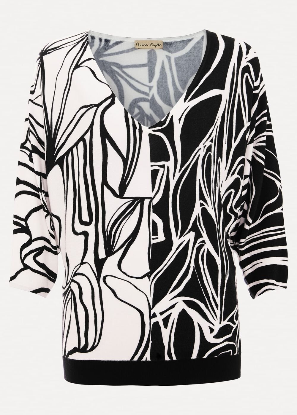 Ava Floral Print Colour Block Jumper - Multi-Coloured