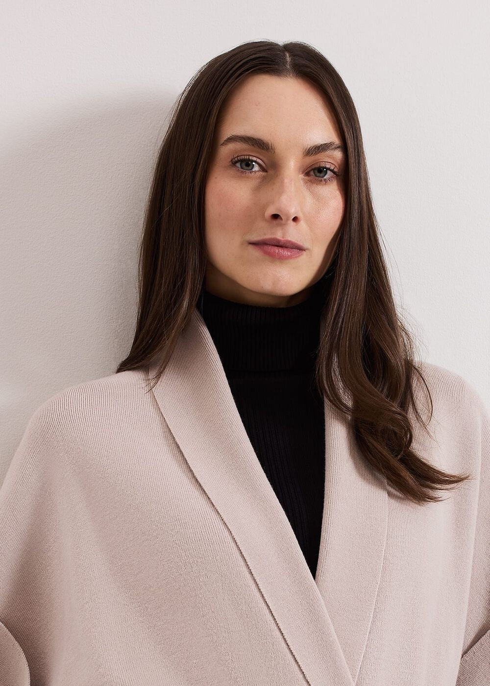 Wendy Shawl Collar Knit Gilet - Stone