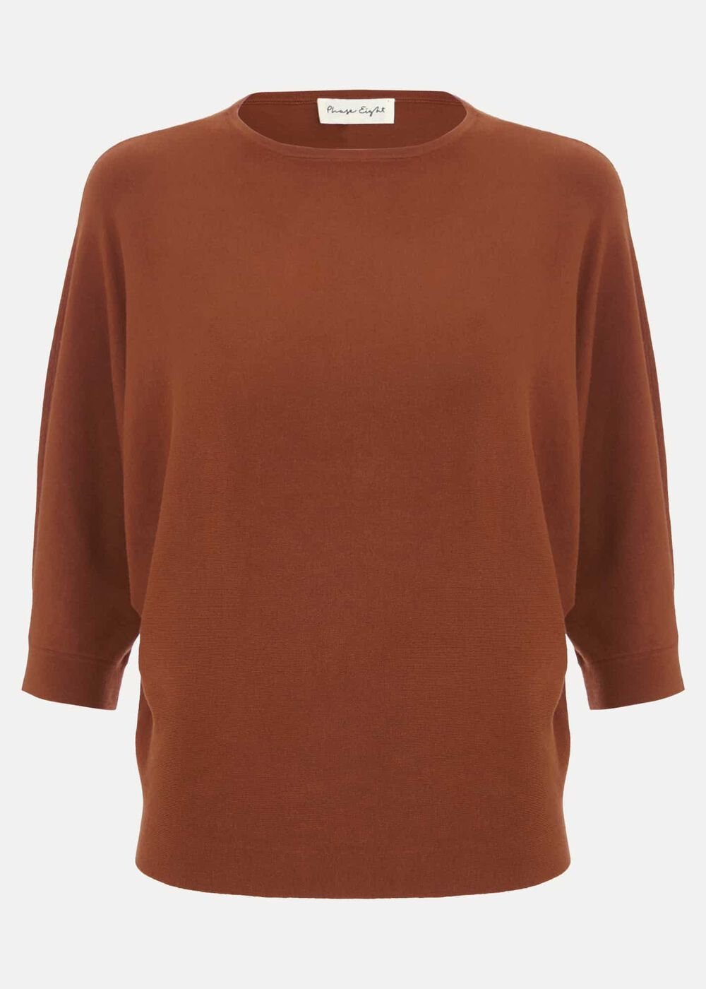 Women's Tan Batwing Knitted Jumper - Spice