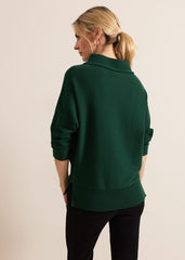 Salima Funnel Neck Knit Jumper - Green