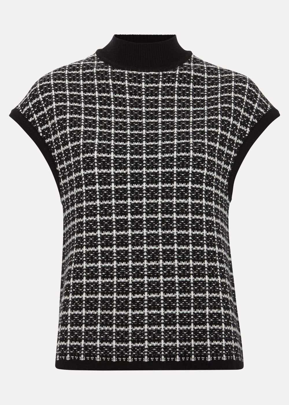 Tiffany Lurex Tank - Black/Ivory