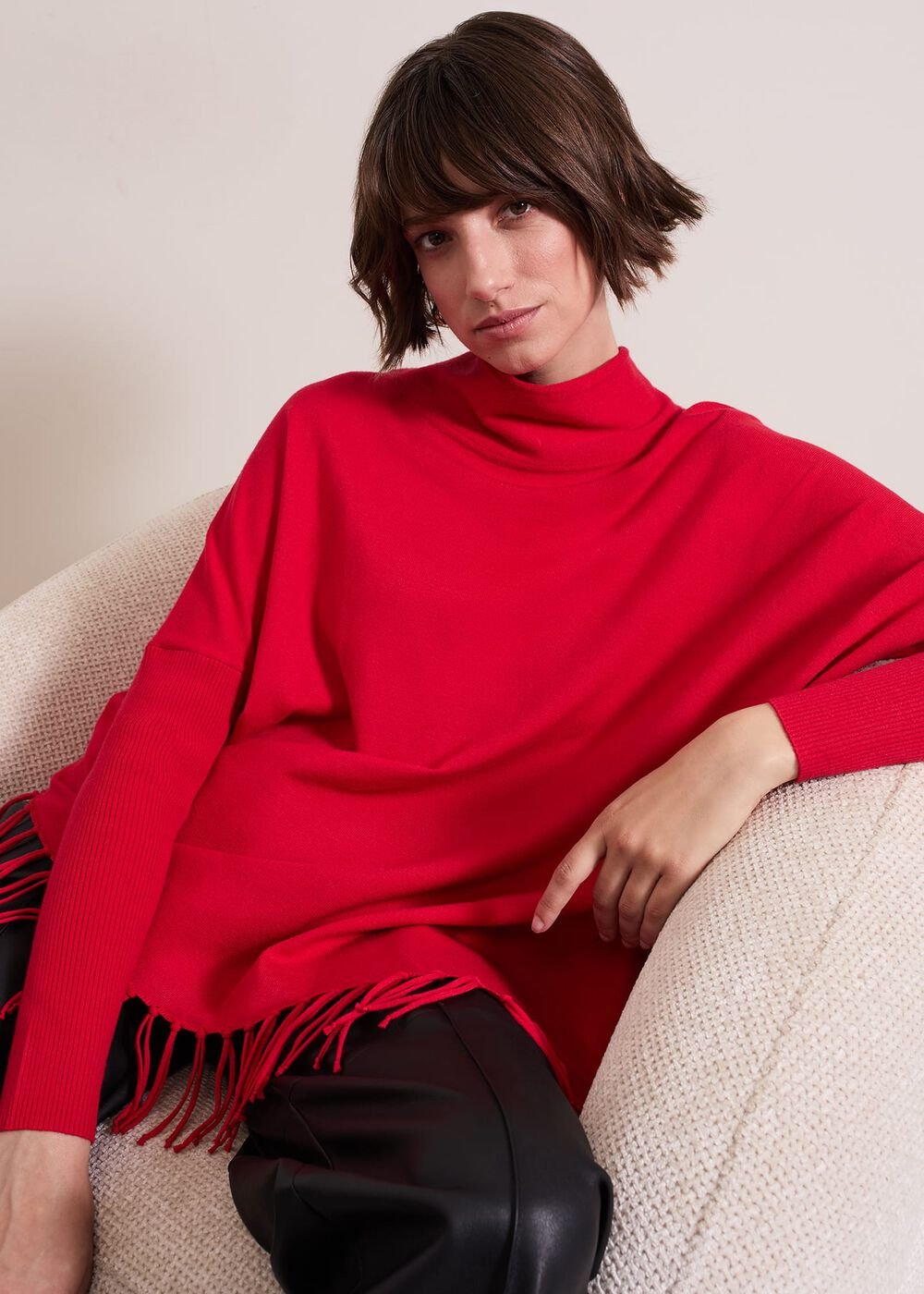 Athena Tassel Knit - Red