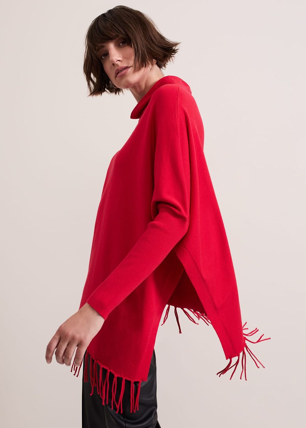 Athena Tassel Knit - Red