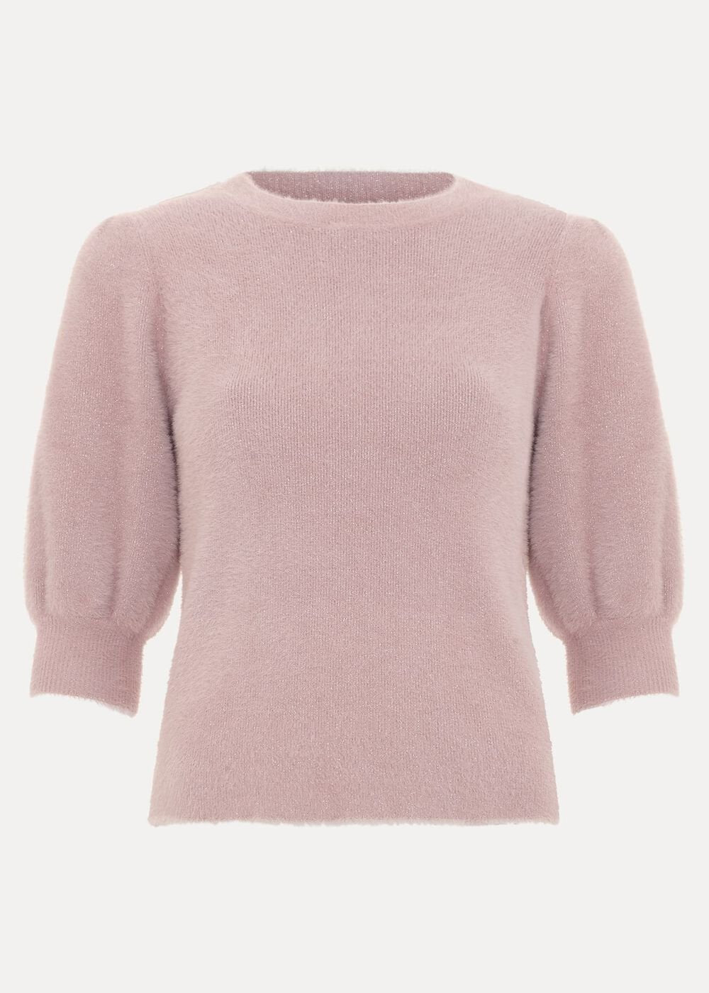 Fern Fluffy Puff Sleeve Knit - Pink