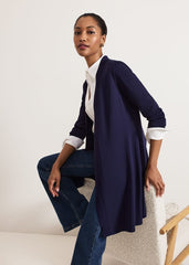 Lauren Longline Edge To Edge Cardigan - Navy
