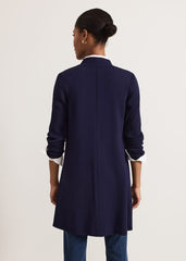 Lauren Longline Edge To Edge Cardigan - Navy