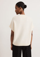Allie Tabard Jewelled Top - Ivory