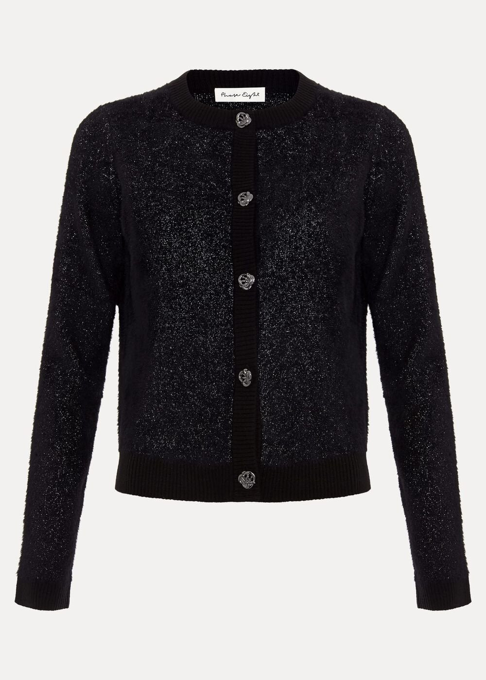 Javina Fluffy Lurex Cardigan - Metallic