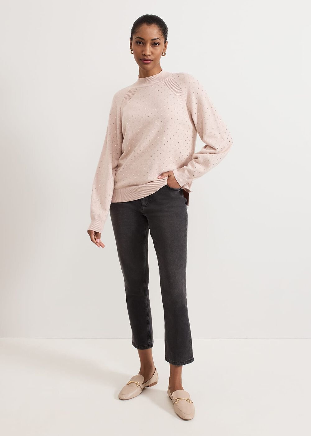 Tala Hotfix Knit Jumper - Pink