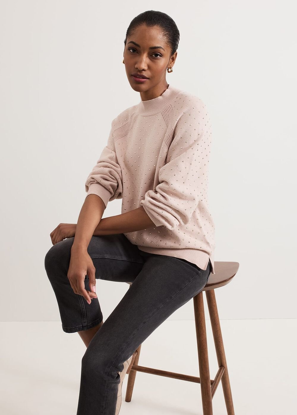 Tala Hotfix Knit Jumper - Pink