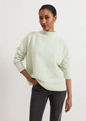 Jordan Alpaca Funnel Neck Jumper - Green