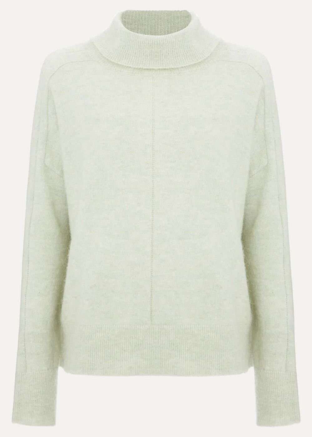 Jordan Alpaca Funnel Neck Jumper - Green