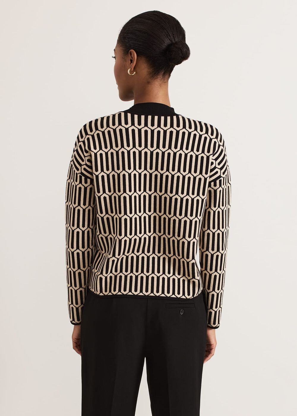 Tanya Lurex Geo Jumper - Gunmetal