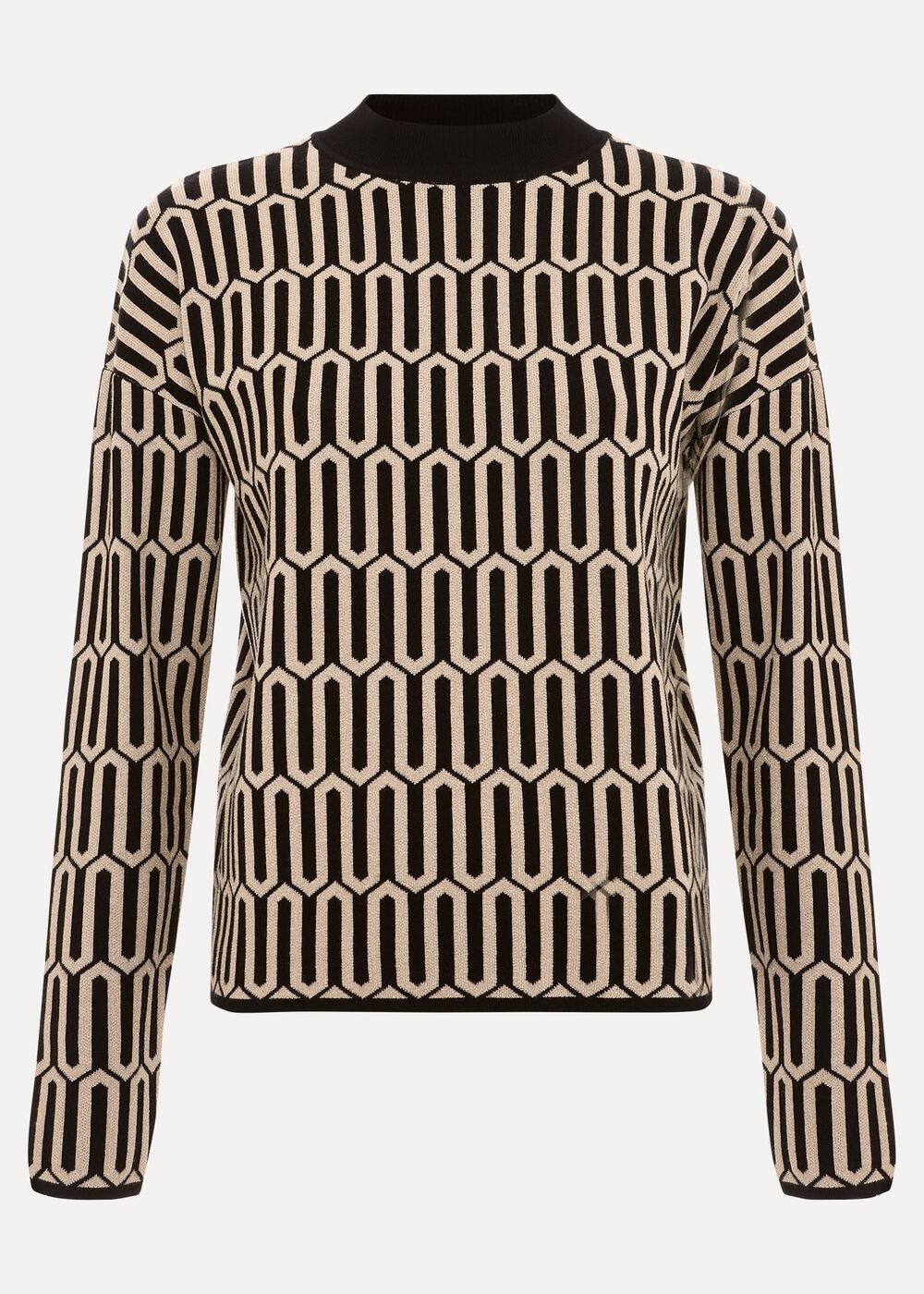 Tanya Lurex Geo Jumper - Gunmetal