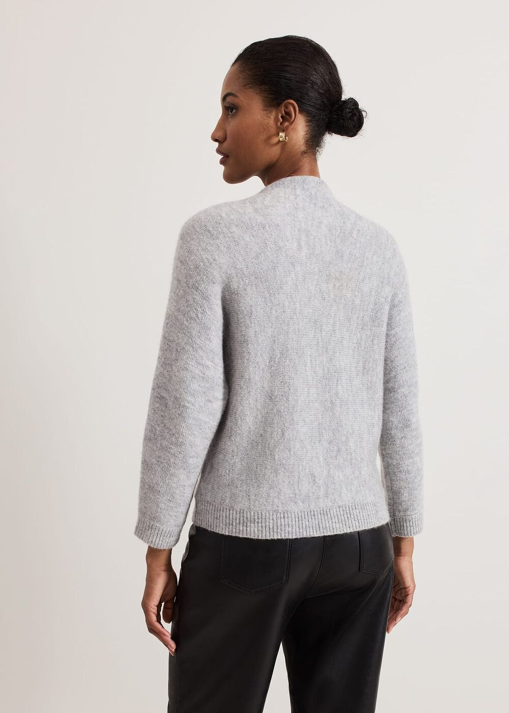Amber Applique Knit Jumper - Grey