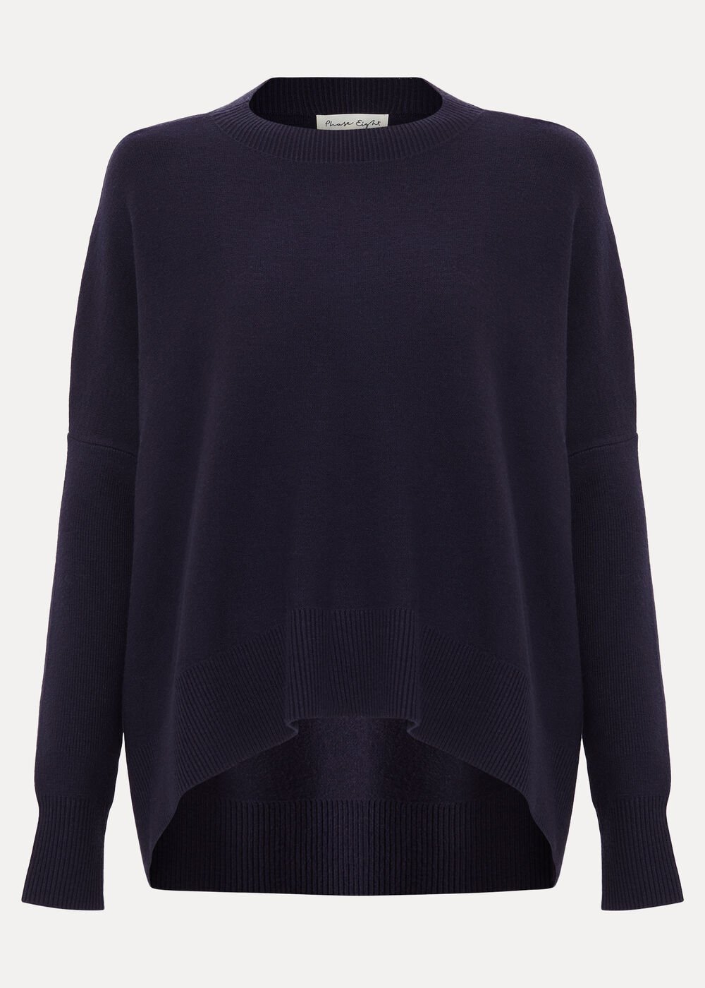 Kara Square Boxy Knit Top - Navy