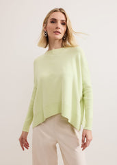 Kara Square Boxy Knit Top - Lime