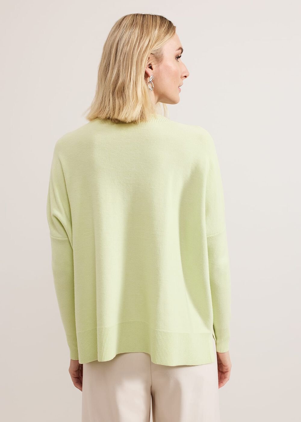Kara Square Boxy Knit Top - Lime