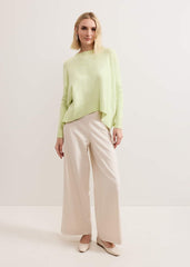 Kara Square Boxy Knit Top - Lime