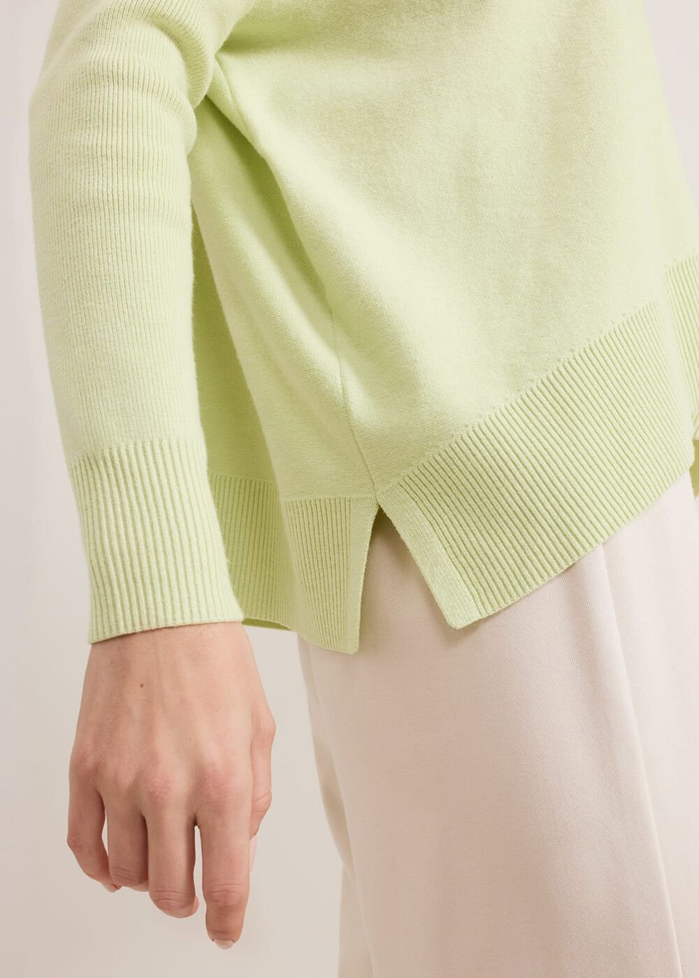 Kara Square Boxy Knit Top - Lime