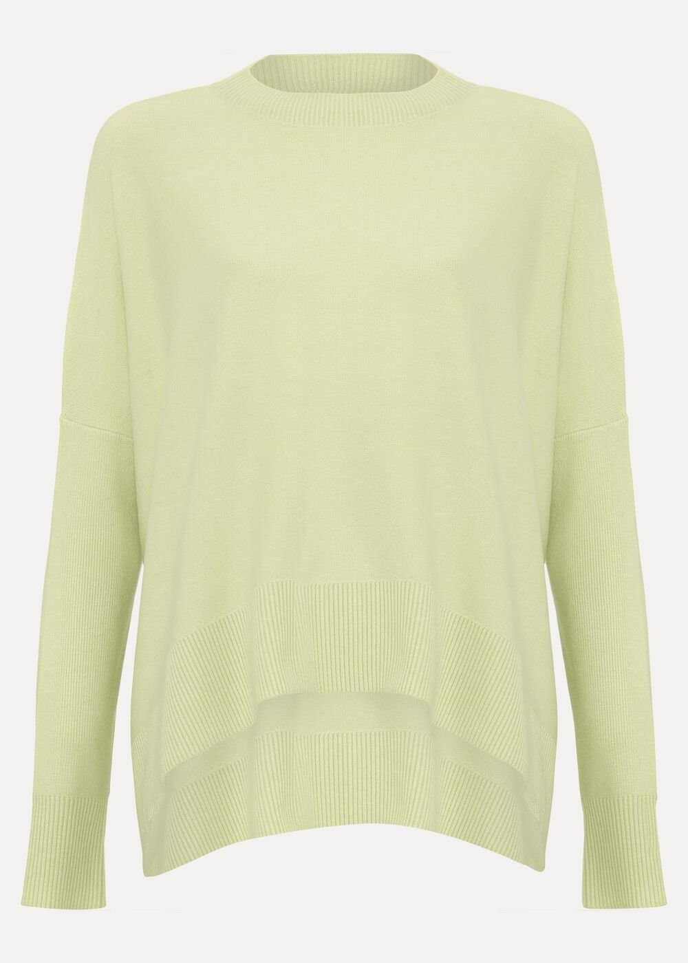 Kara Square Boxy Knit Top - Lime