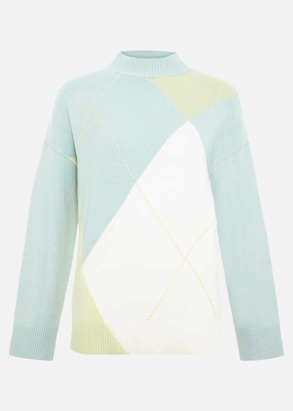 Darla Argyle Jumper - Light Green