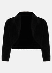 Fay Fluffy Bolero - Black
