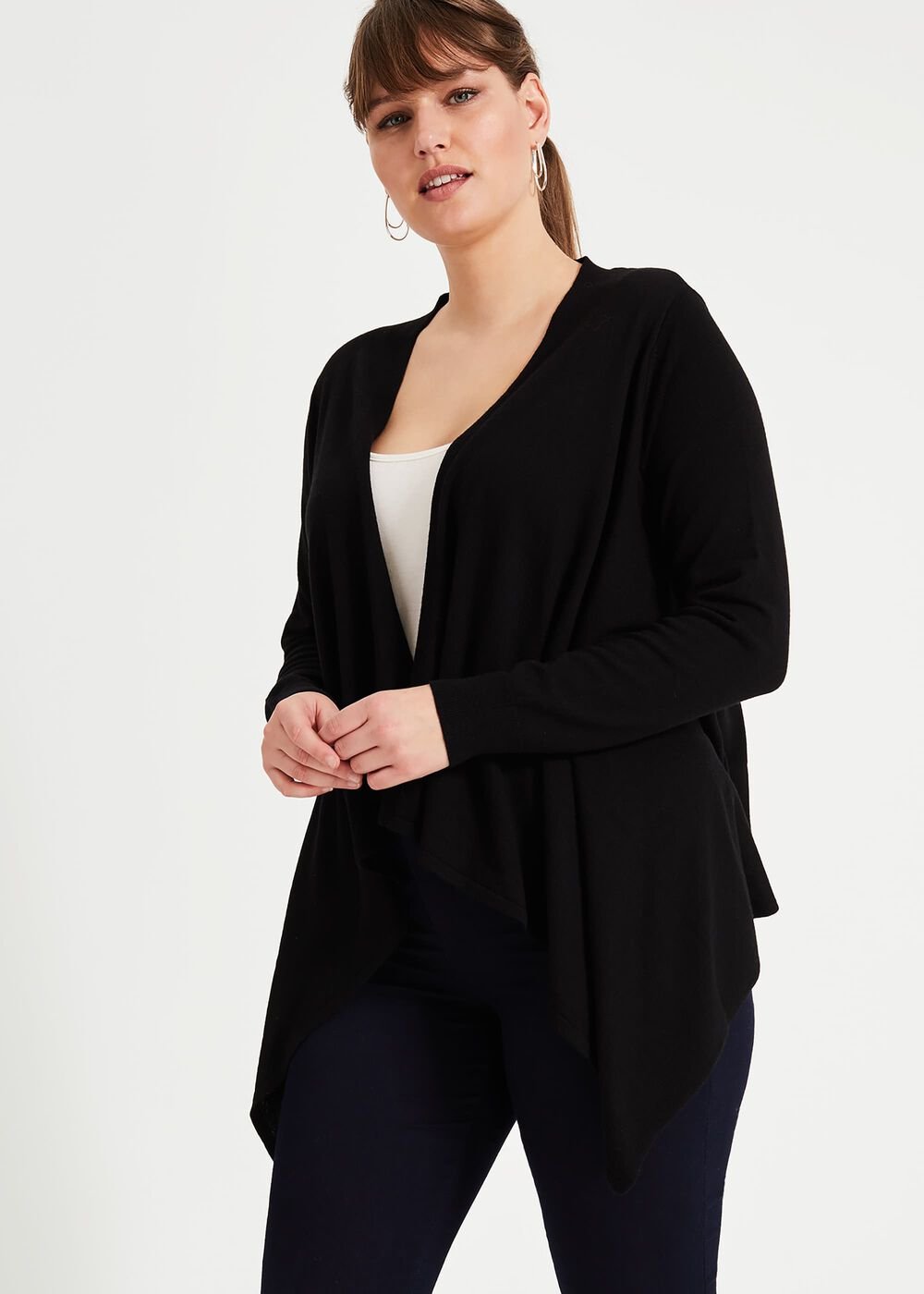 Freya Sheer Knit Cardigan - Black