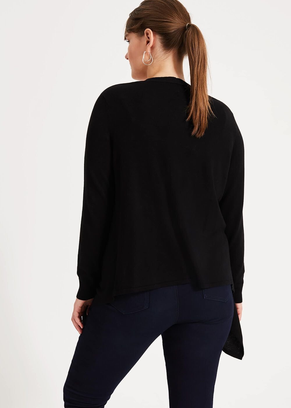 Freya Sheer Knit Cardigan - Black