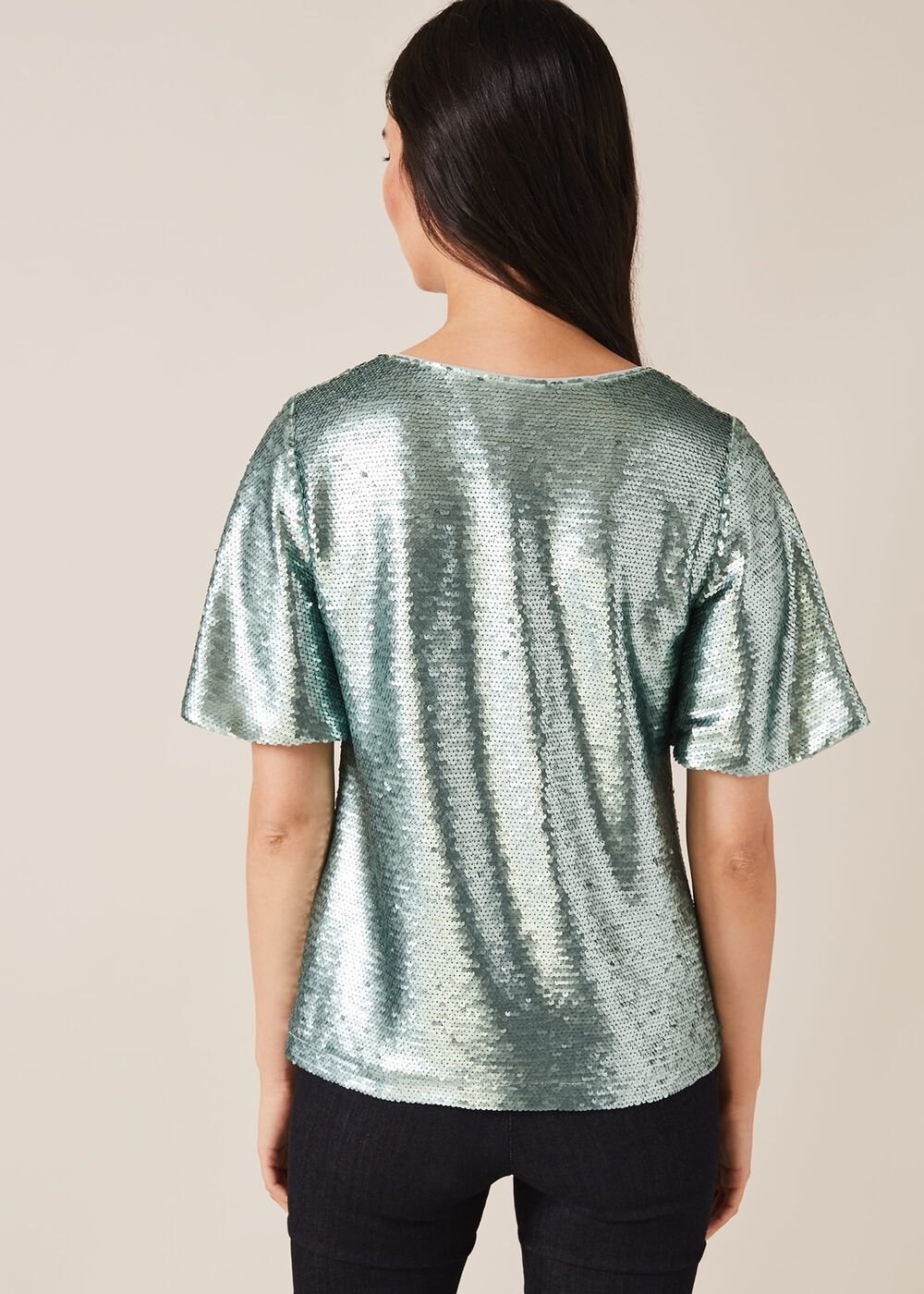 Adara Sequin Blouse - Mint
