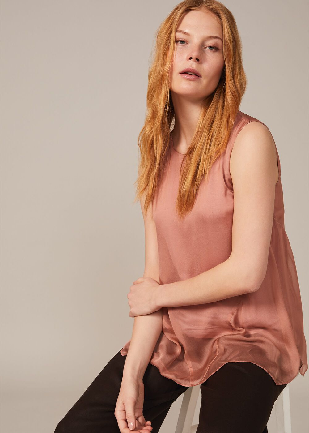 Leowa Silk Blouse - Blush