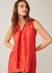 Ysanne Silk Blend Blouse - Cucumber Rose