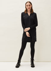 Neave Button Tunic - Black
