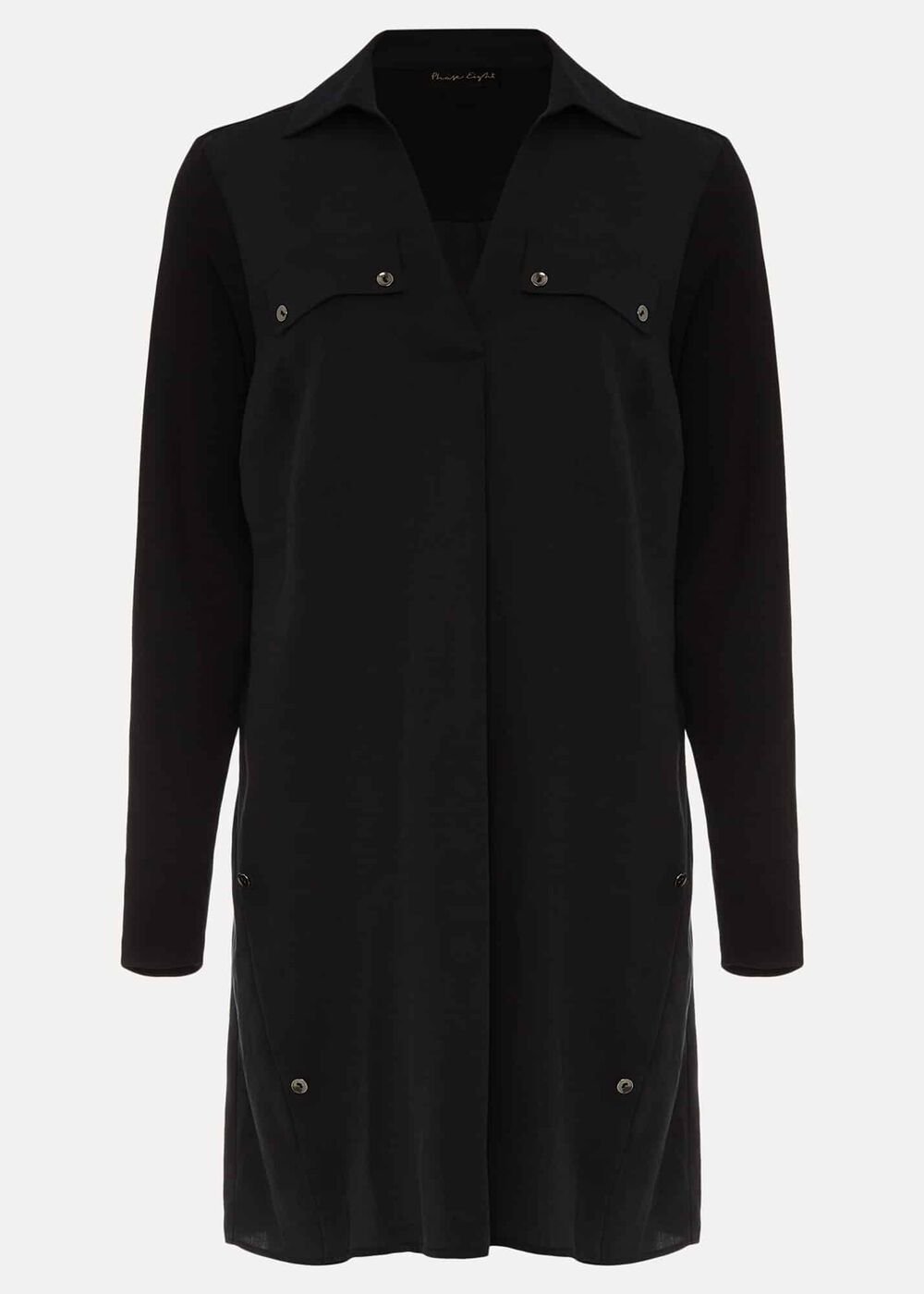 Neave Button Tunic - Black