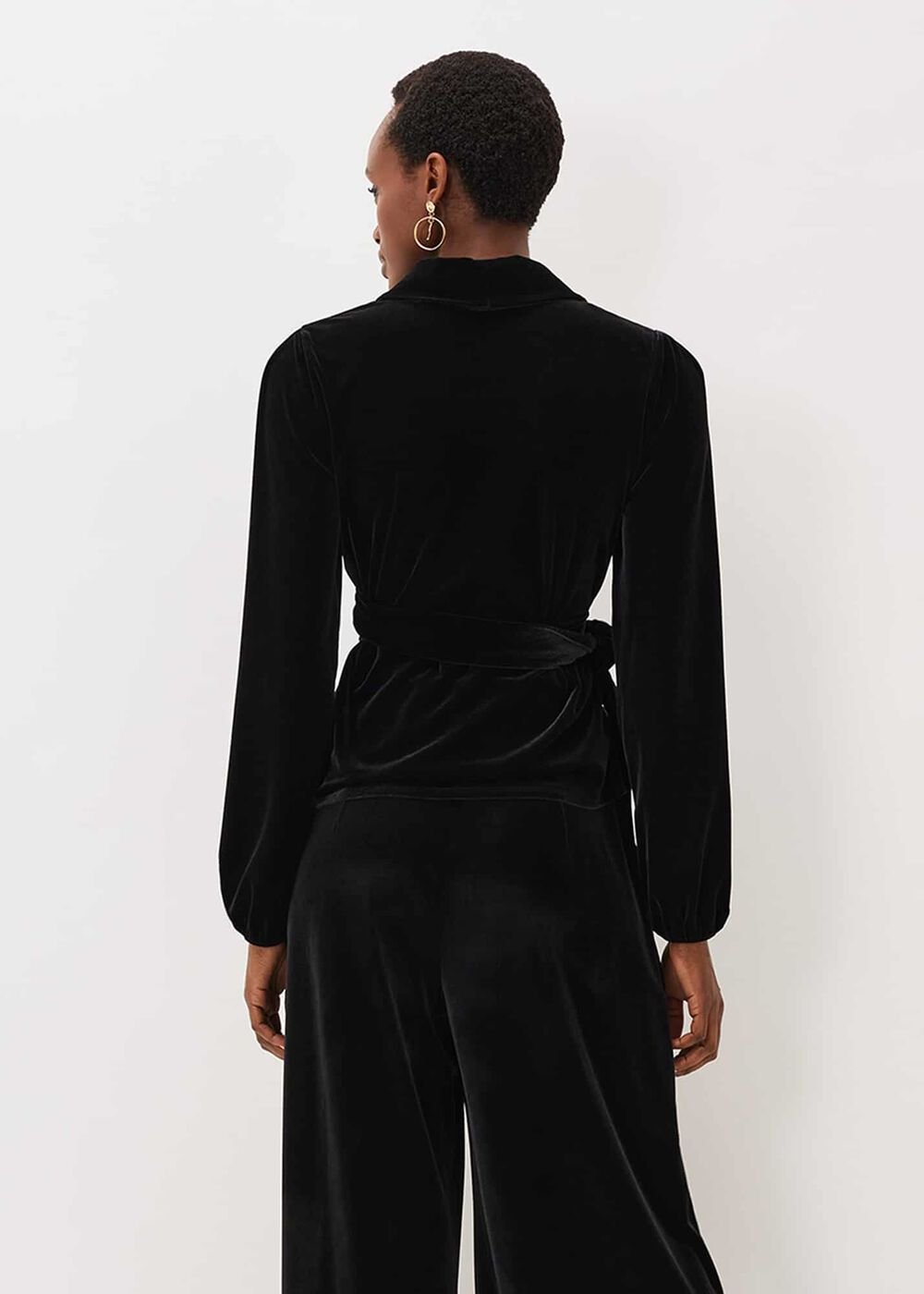 Florentine Velvet Co-Ord Top - Black