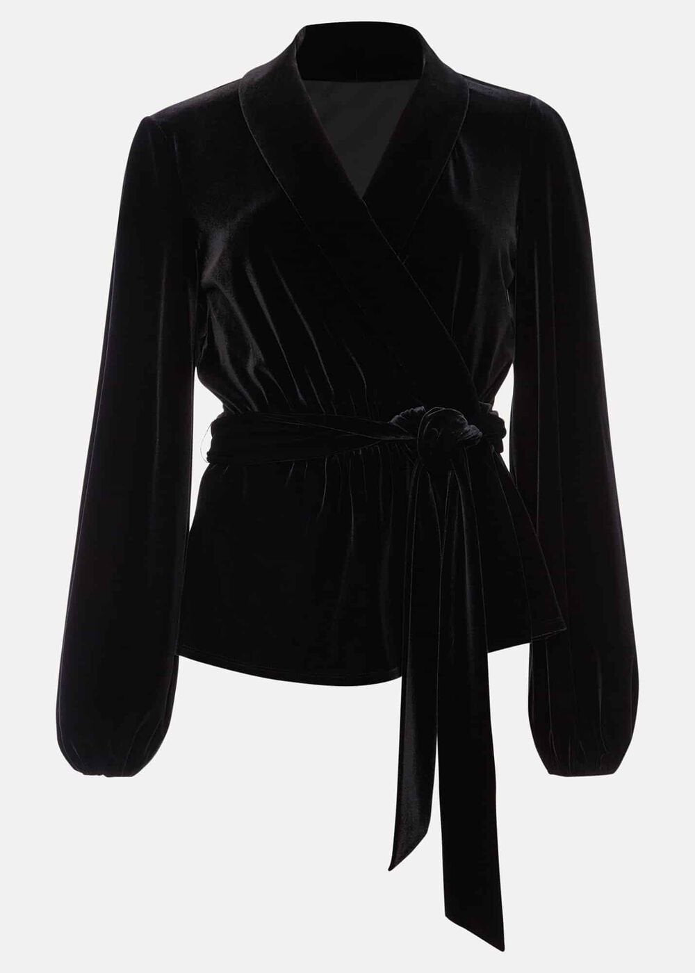 Florentine Velvet Co-Ord Top - Black