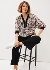 Calla Leopard Print Blouse - Multi-Coloured