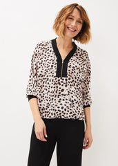 Calla Leopard Print Blouse - Multi-Coloured