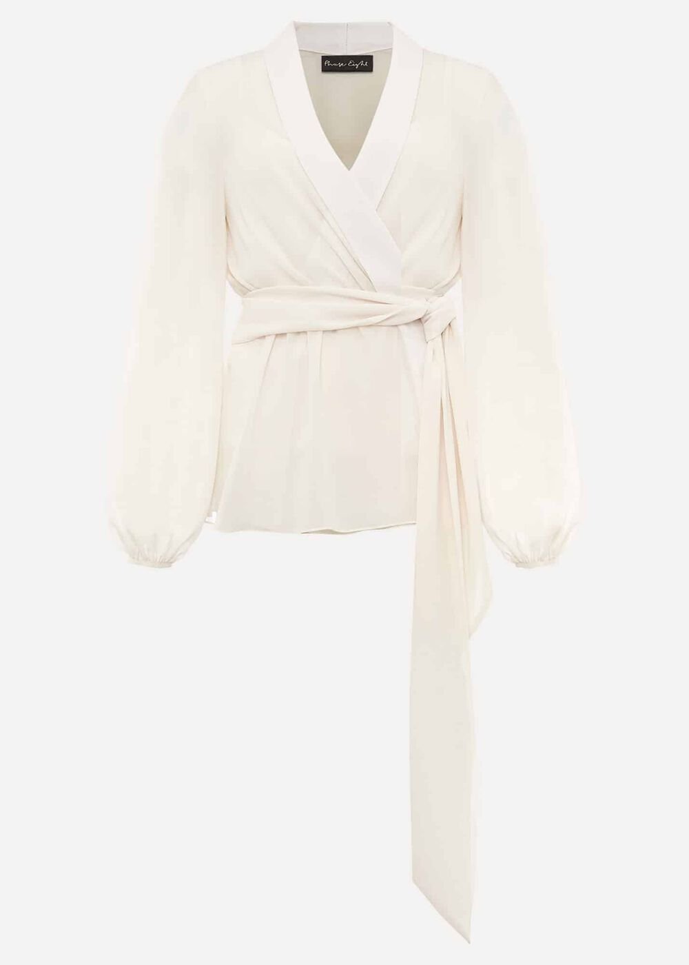 Florentine Semi-Sheer Wrap Top - Buttermilk