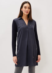 Neave Button Tunic - Navy