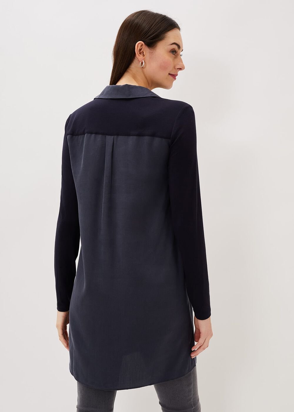 Neave Button Tunic - Navy