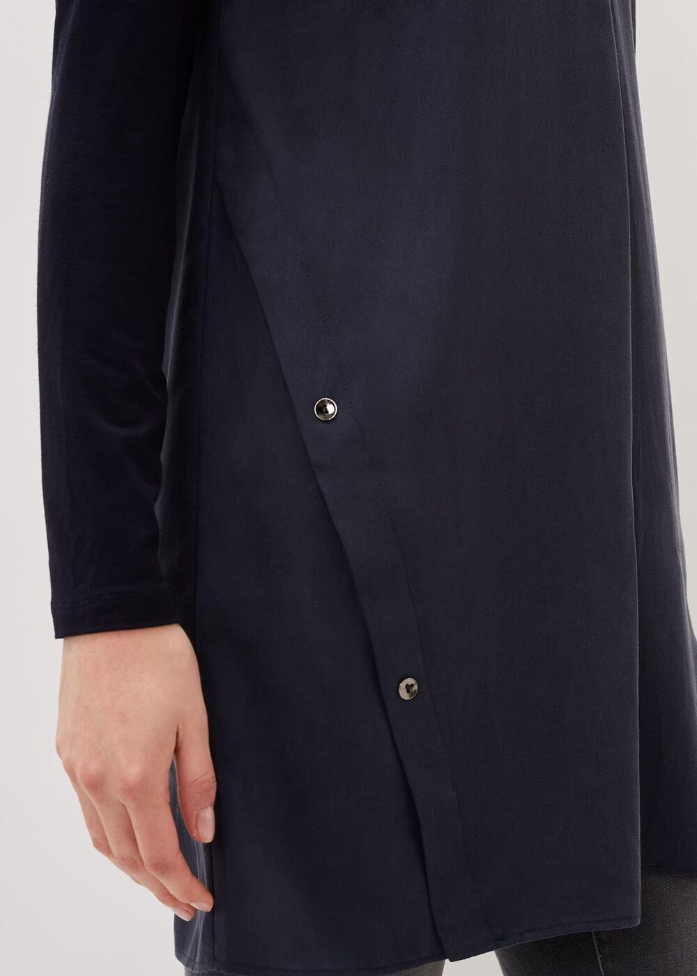 Neave Button Tunic - Navy
