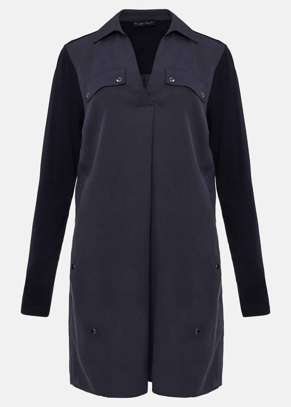 Neave Button Tunic - Navy