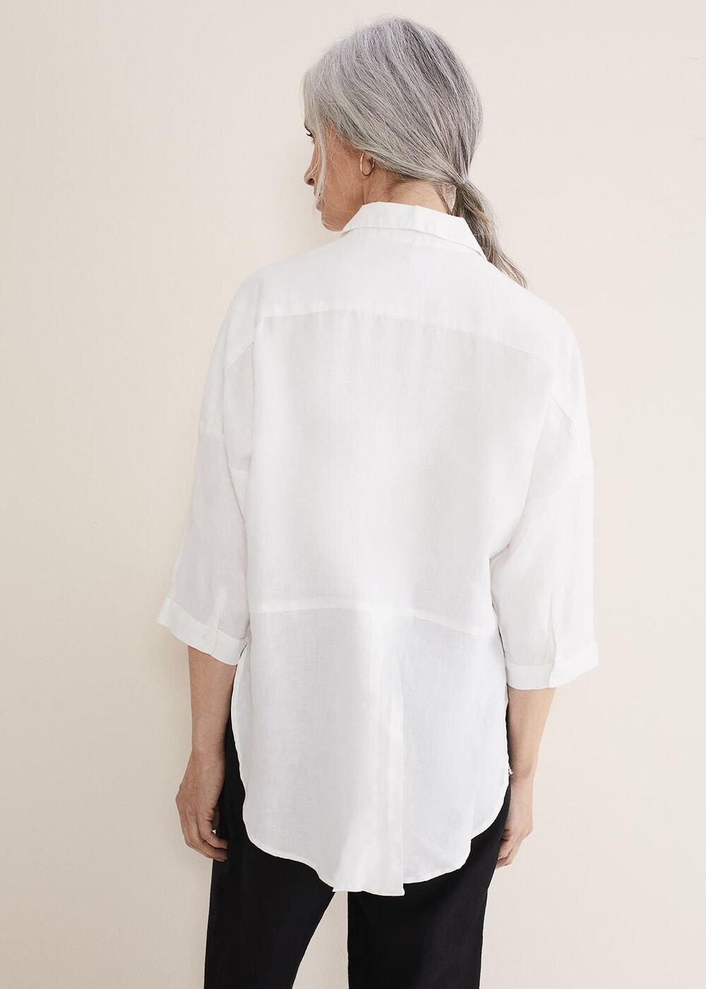 Cynthia Linen Blouse - White