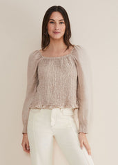 Esty Linen Blouse - Stone