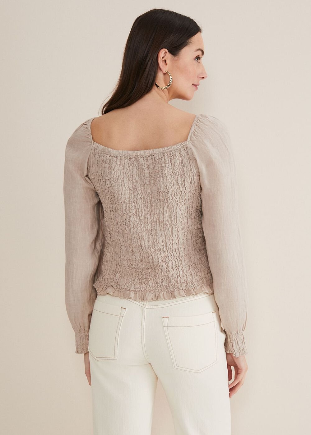 Esty Linen Blouse - Stone